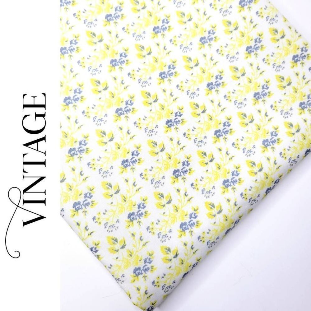 Vintage Laura Ashley English print curtain panel yellow floral